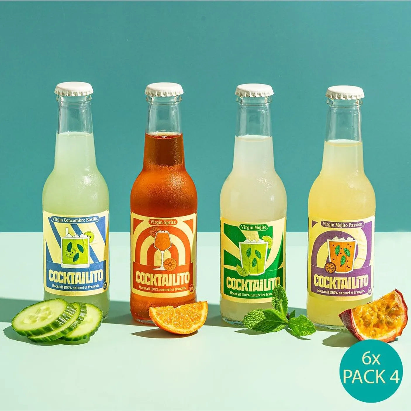 🍹 Coffret Mocktails (6 x Pack de 4) – Cocktails sans alcool