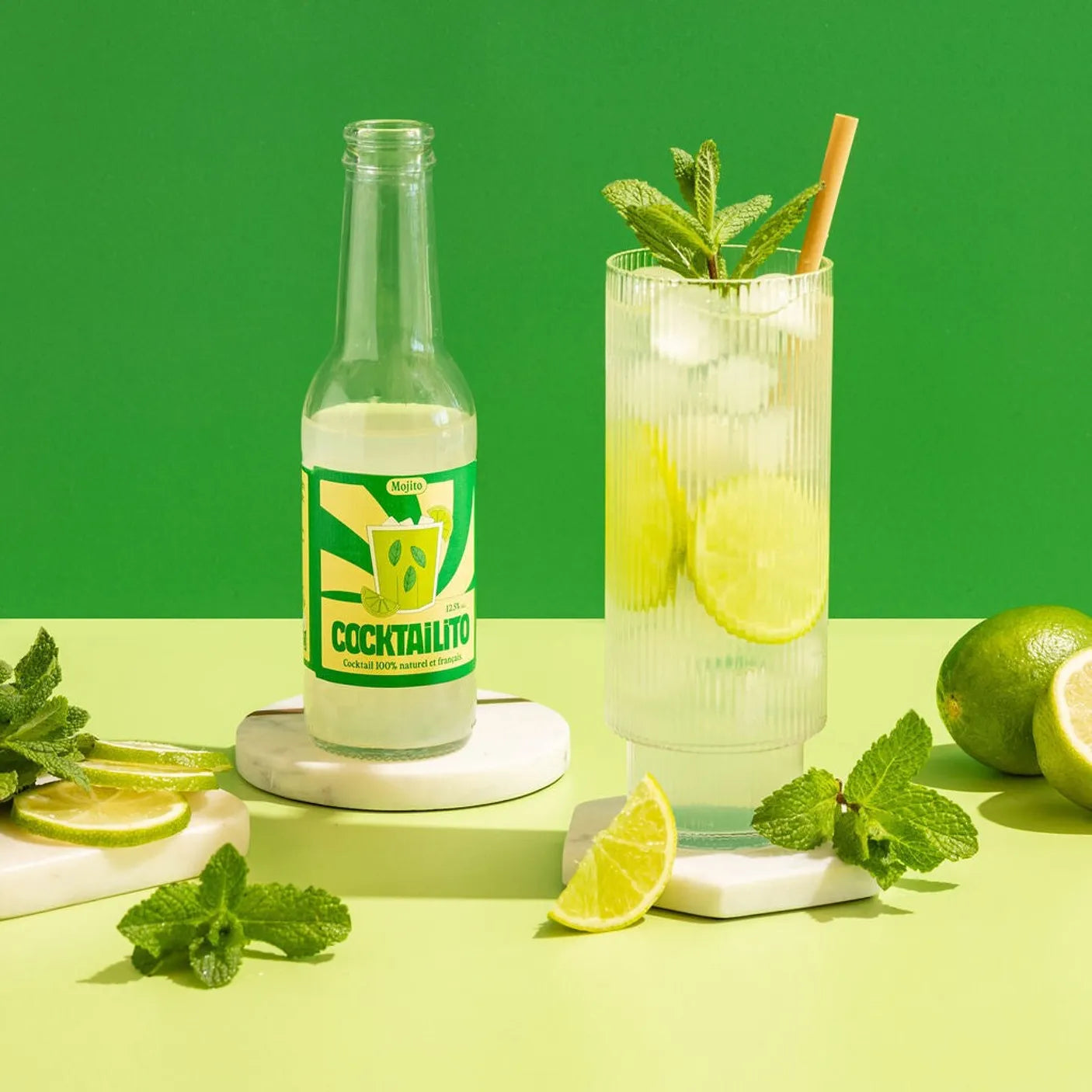 🍸 Mojito Premium – Cocktails prêts à boire (6 x Pack de 4)