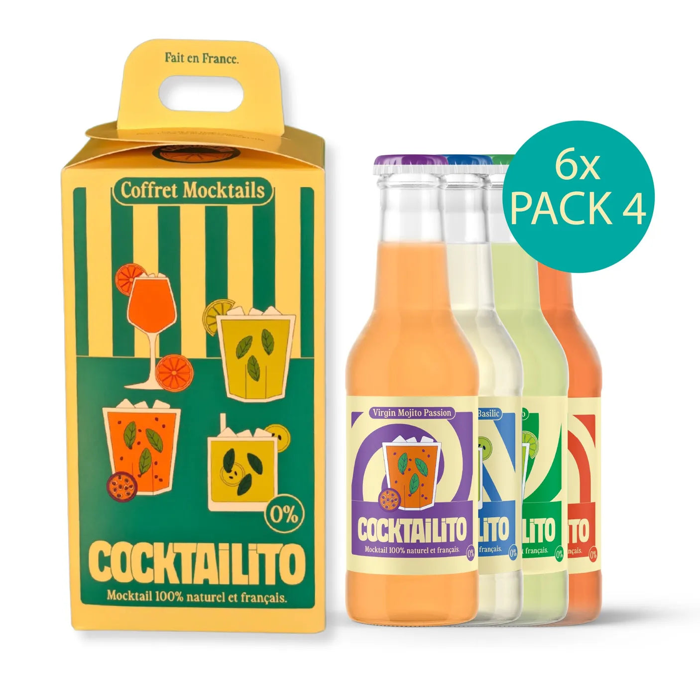 🍹 Coffret Mocktails (6 x Pack de 4) – Cocktails sans alcool