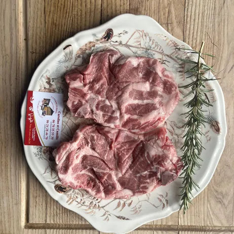 Côtes Échine de Porc Fermier x2 – Plein Air – Environ 650 g