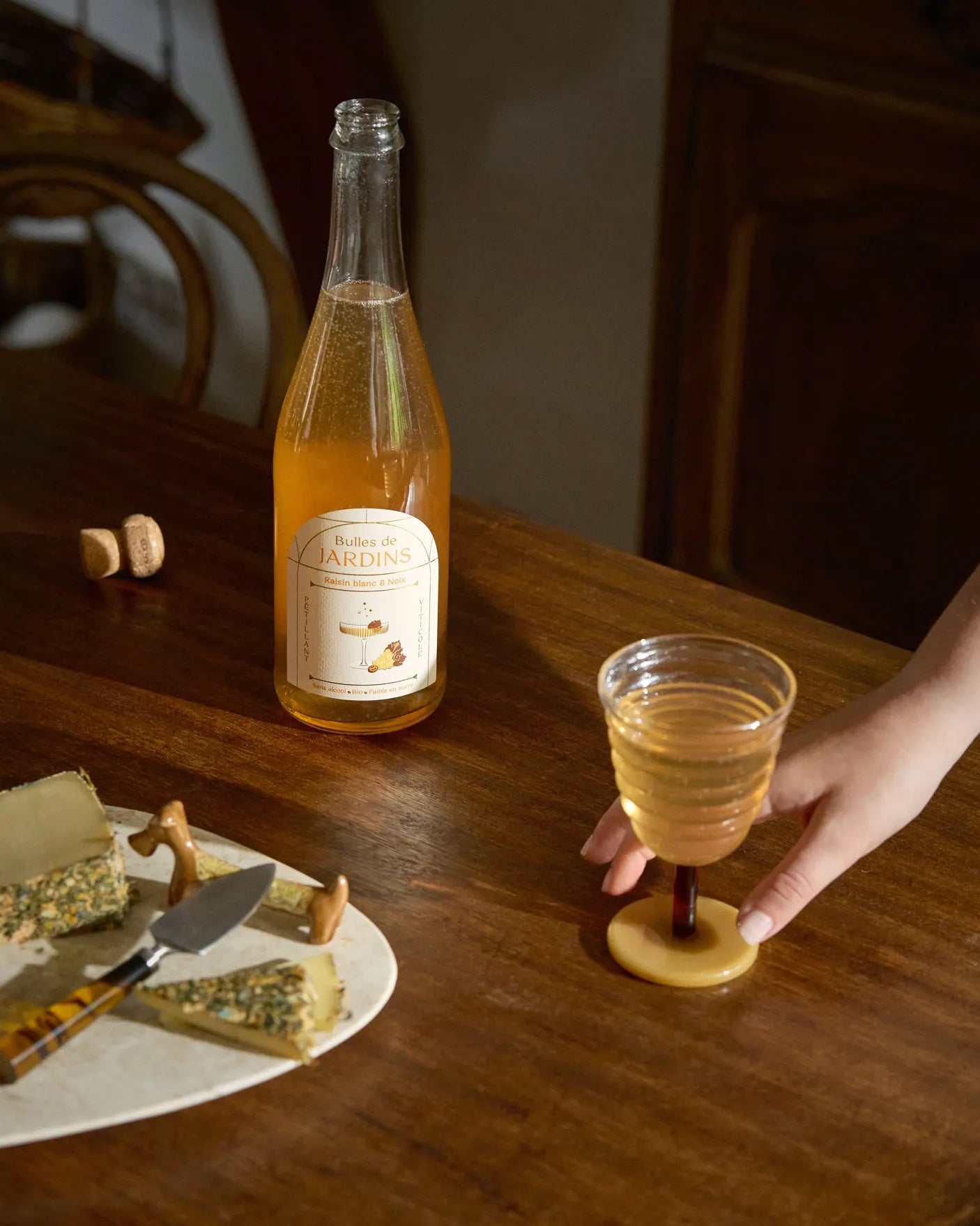 Bulles de Jardins Raisin & Noix 75cl – Pétillant BIO Sans Alcool Faible en Sucre