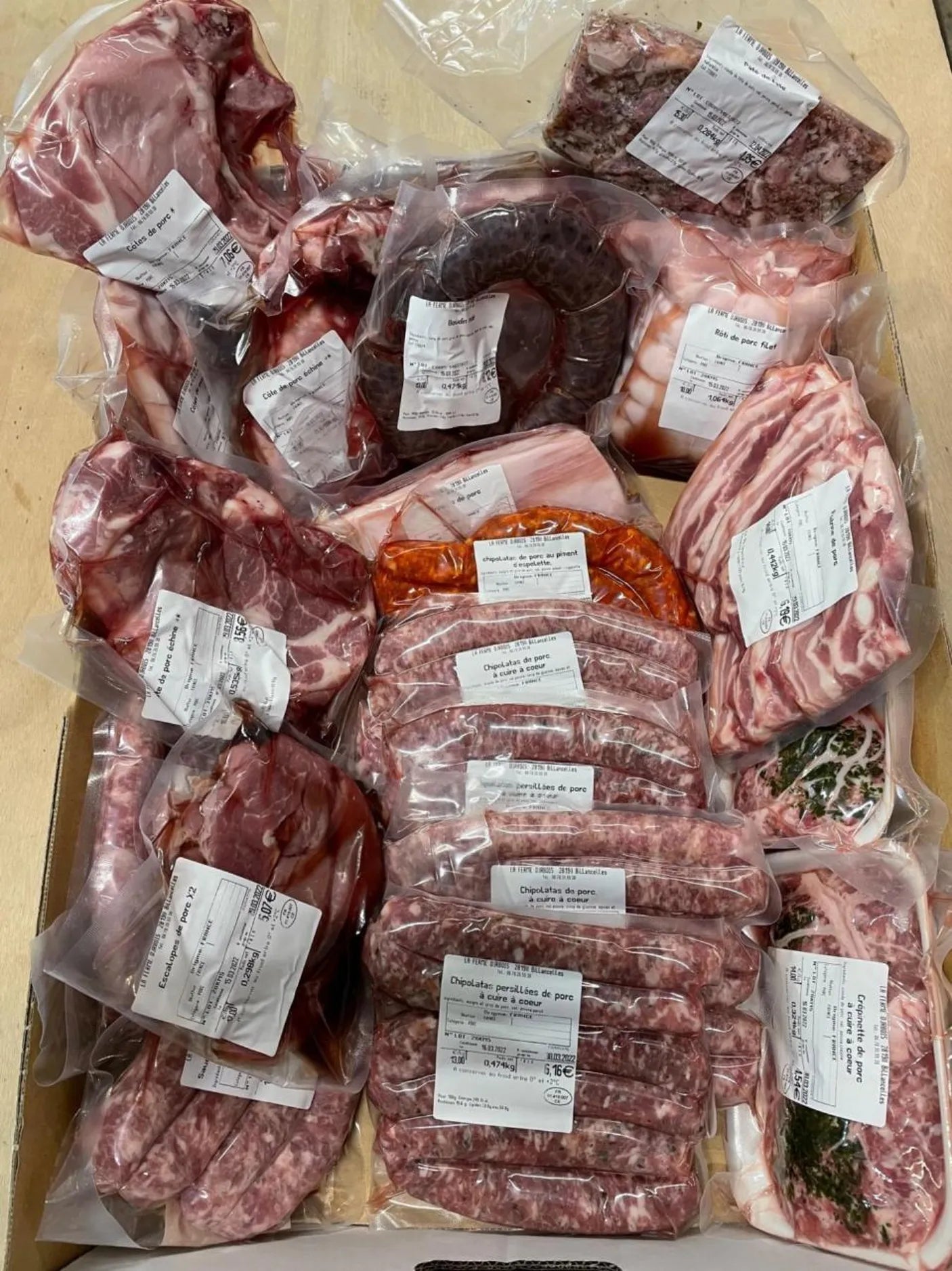 Colis Porc Fermier Grillades 5 kg – Élevé en Plein Air