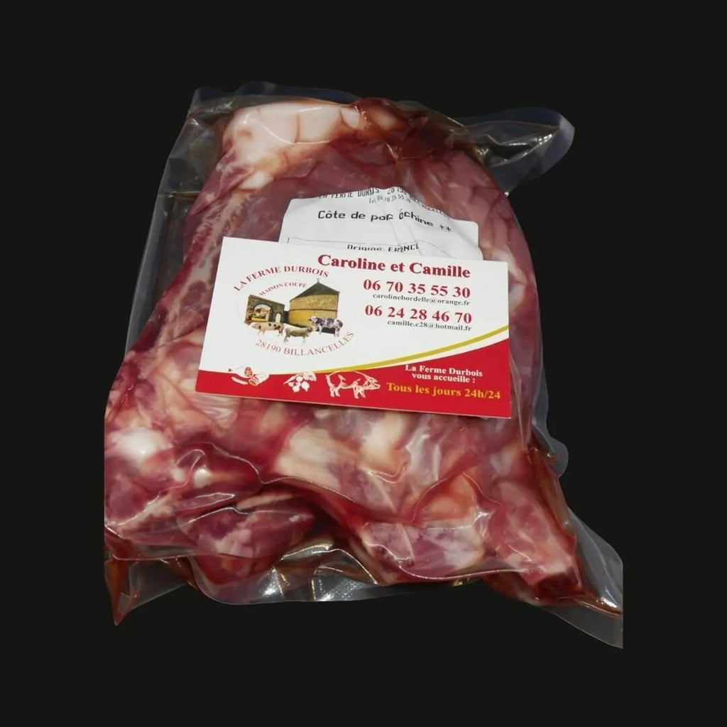 Côtes Échine de Porc Fermier x2 – Plein Air – Environ 650 g
