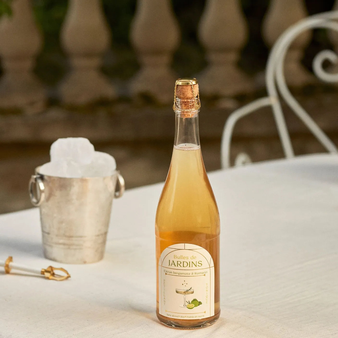 Bulles de Jardins Bergamote & Romarin 75cl – Pétillant BIO Sans Alcool Faible en Sucre
